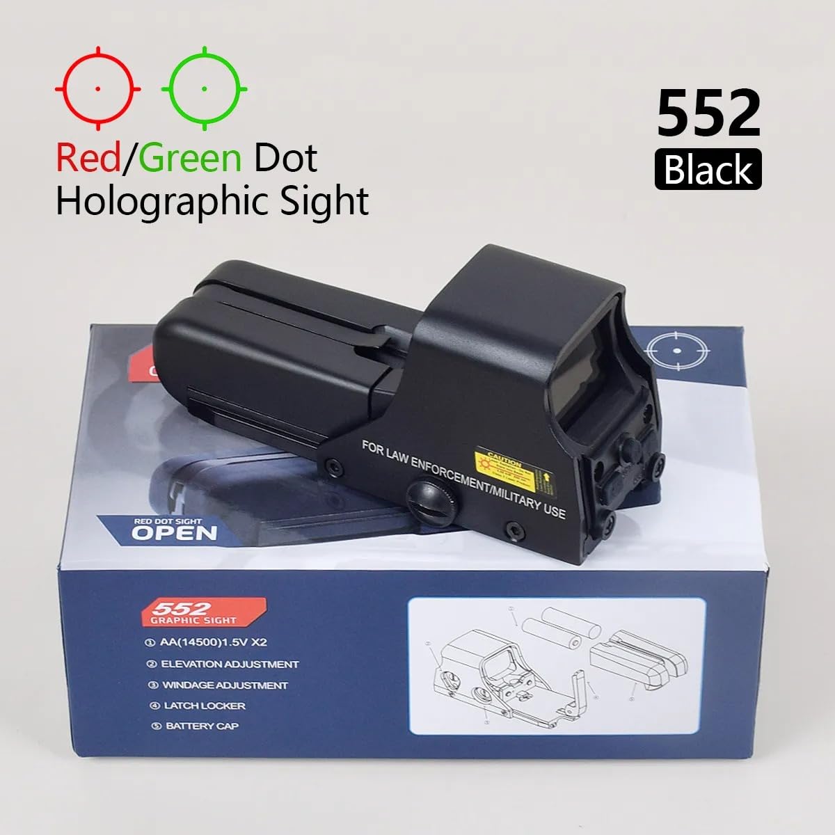 Amazon.com: Holographic Sight 552 Red/Green Dot Sight with 5